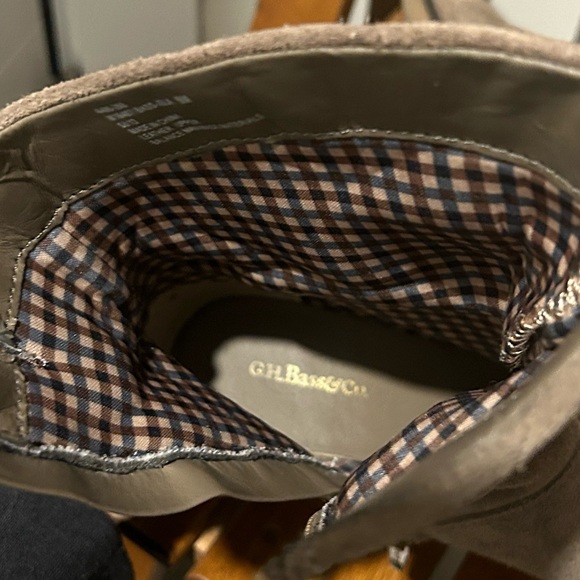 G.H. bass & co leather and suede wedge heeled bootie - Picture 5 of 9